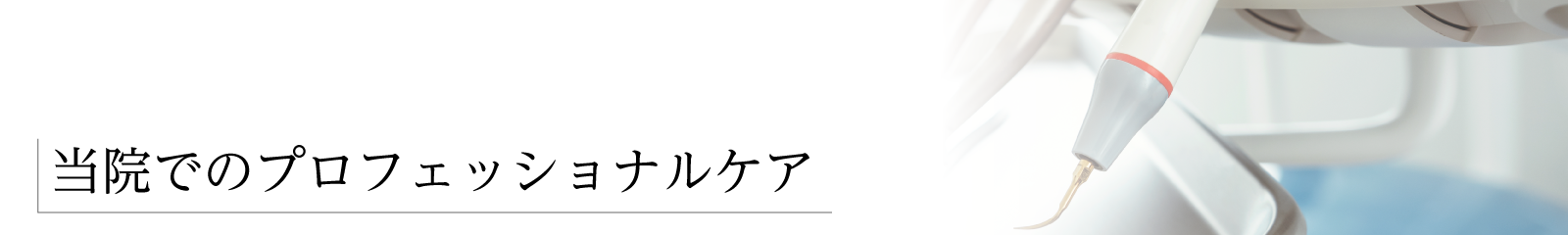 【当院でのプロフェッショナルケア】